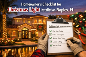 christmas light installation